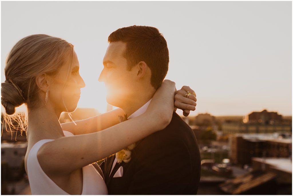 Sunset Bride and Groom Photos