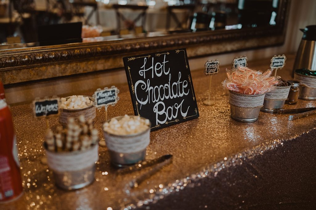 Wedding DIY Hot Chocolate Bar for guests to enjoy | Advice from Past Brides to Future Brides