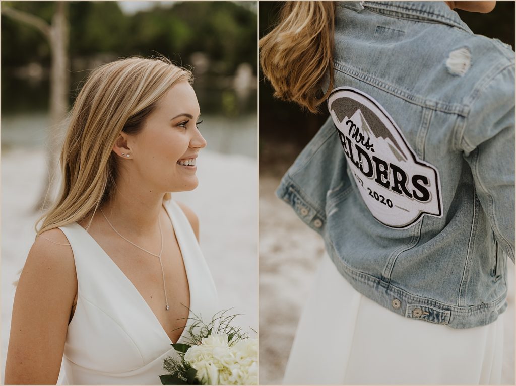 Custom Bride Denim Jacket | St. Louis Wedding