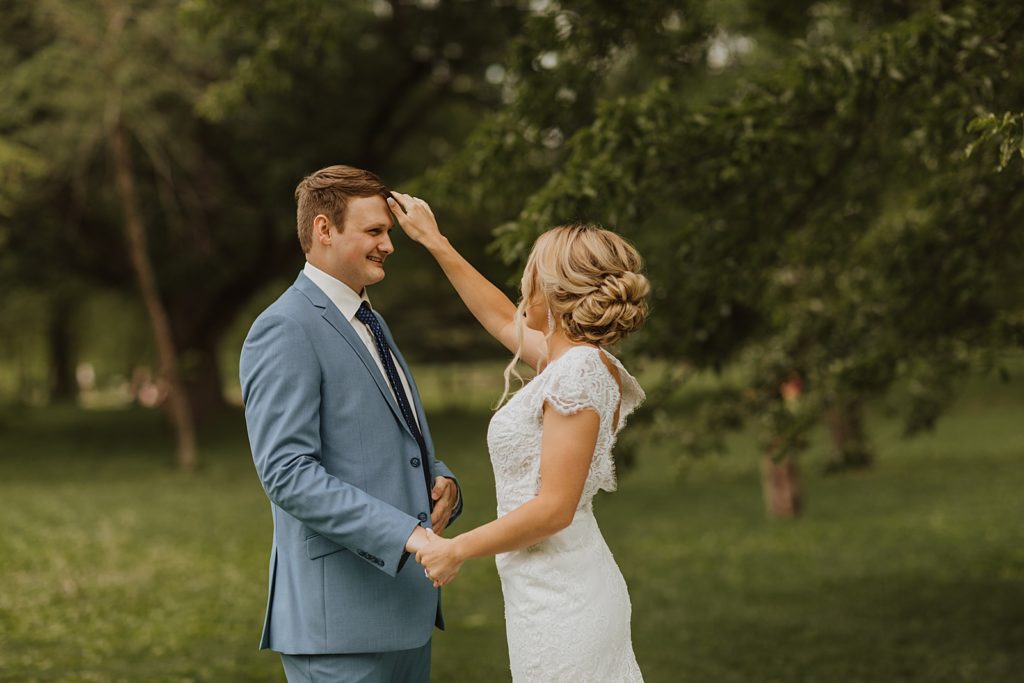 Bride and Groom First Look | Abby Rose Photography | St. Louis