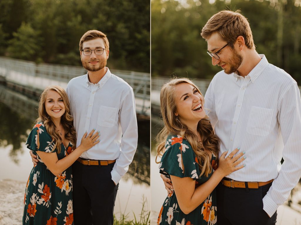 Klondike Park Engagement Photos | Couple laughing