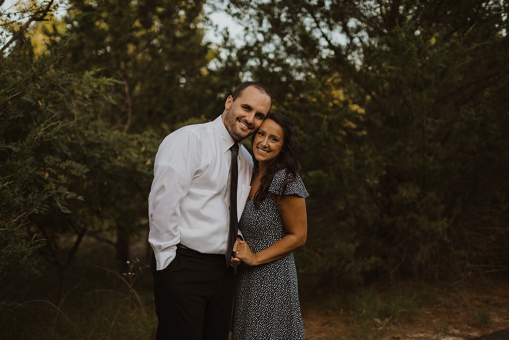St. Louis Engagement Photos | Couple smiling at camera