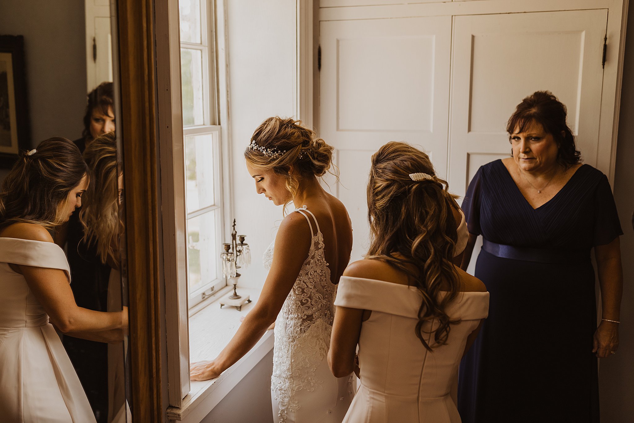 Bride Getting Ready | Stone House of St Charles Wedding