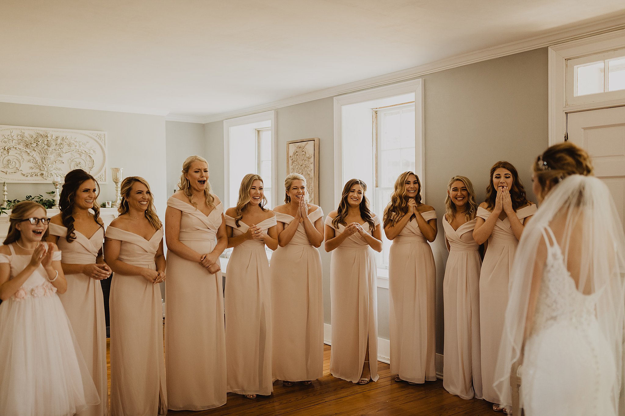 Bridesmaids First Look | St. Louis Wedding