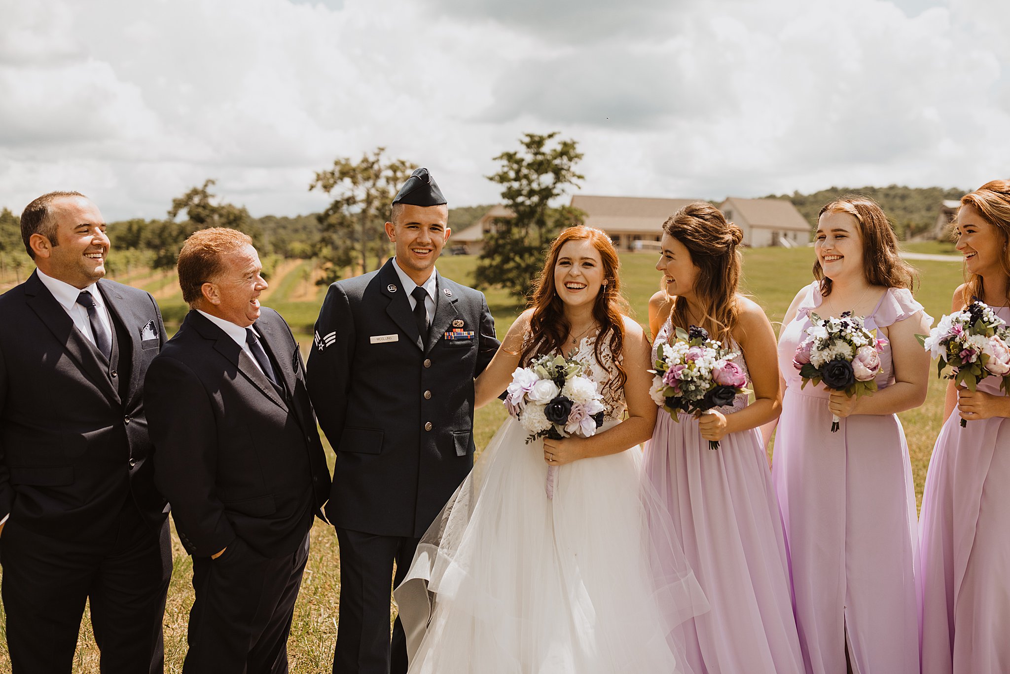 Chaumette Vineyards & Winery Wedding | Purple Bridesmaids Dresses