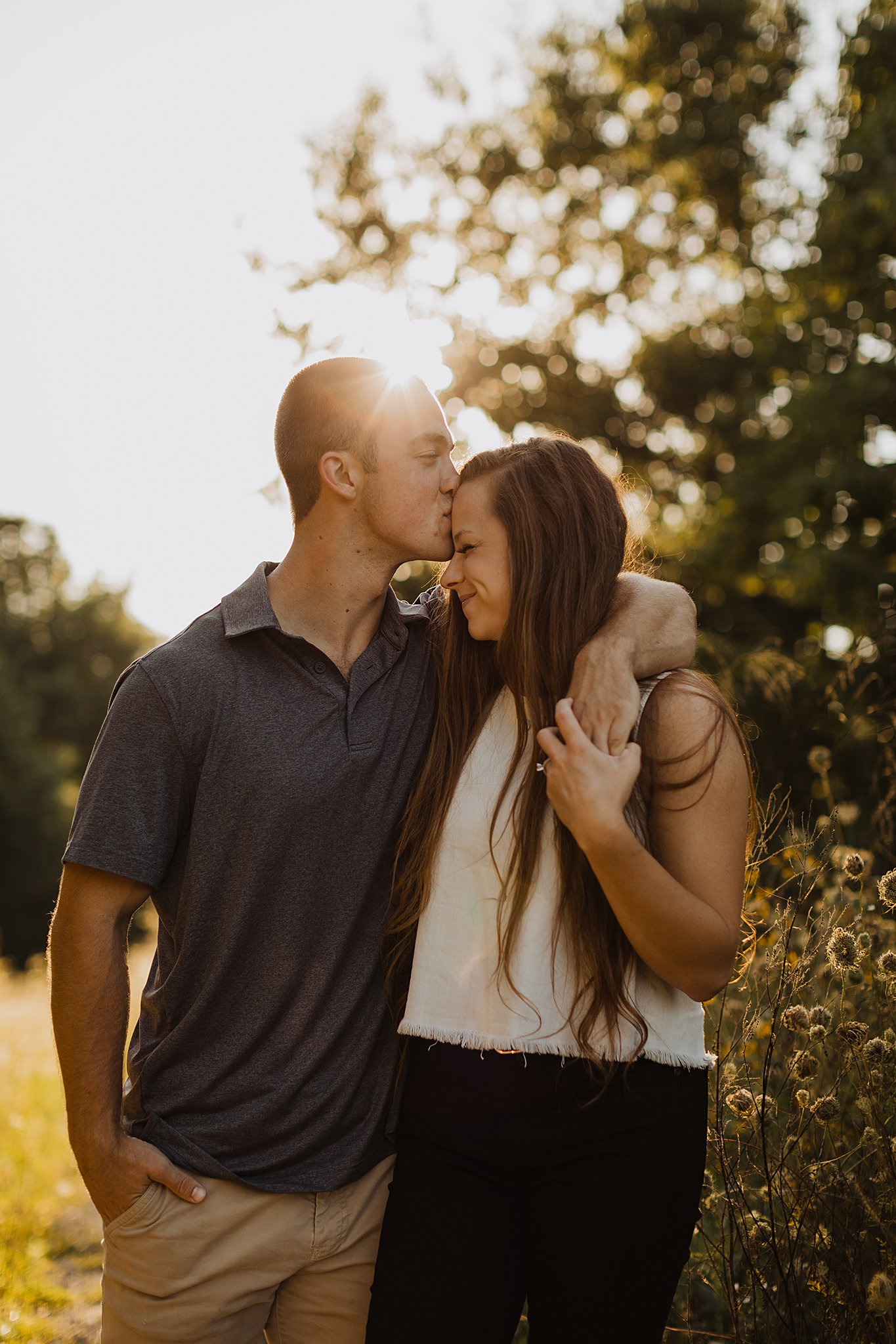 Sunset Engagement Photos at Busch Wildlife Conservation Area