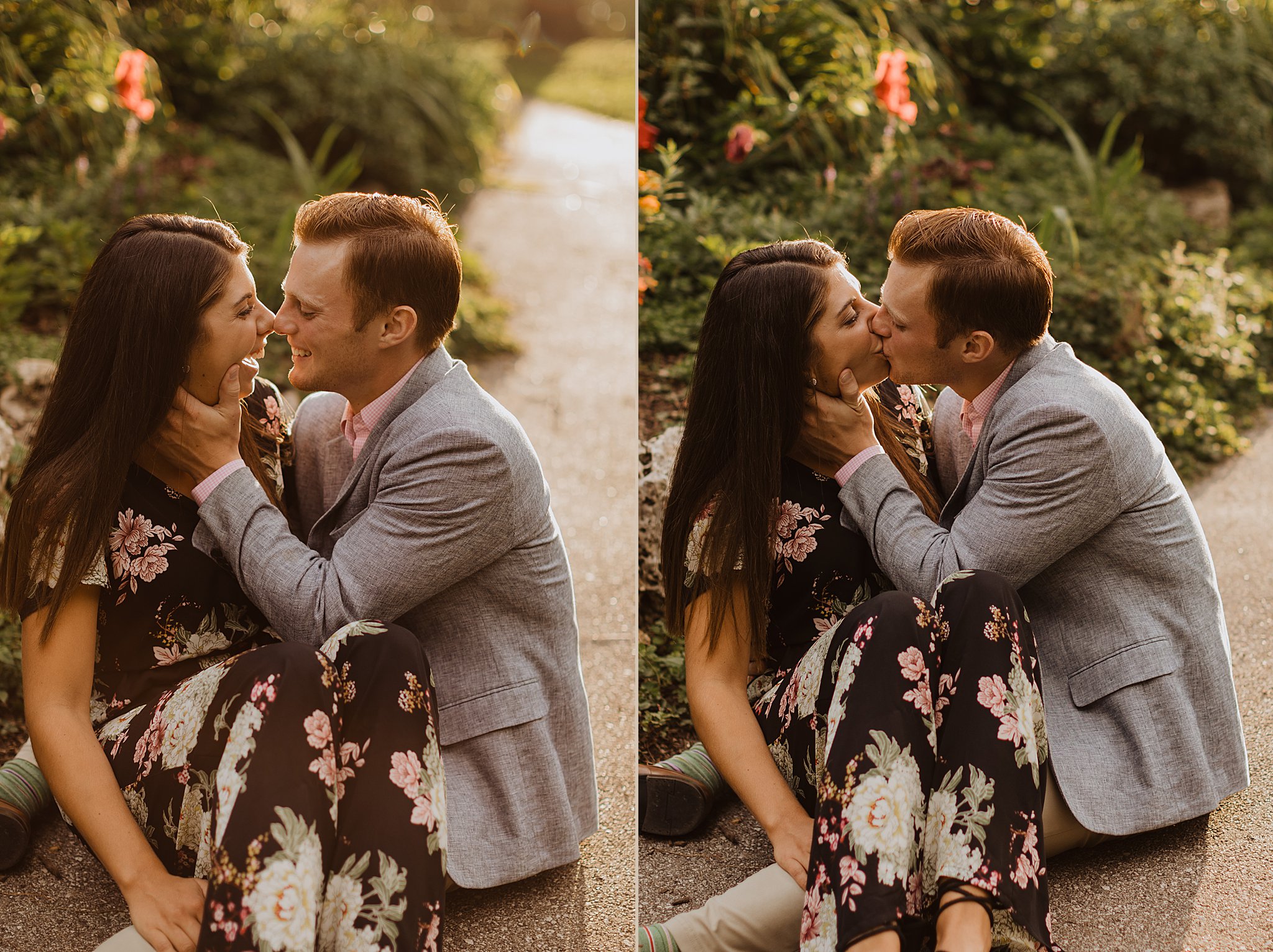 Engagement photos at Lafayette Park STL