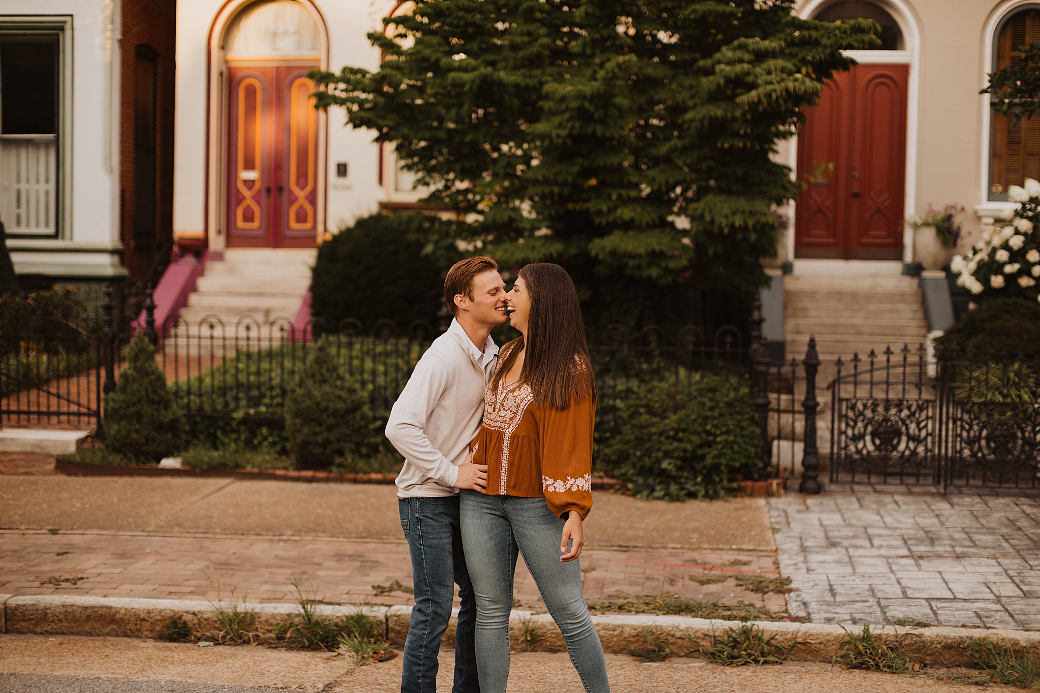 Engagement photos at Lafayette Park, St. Louis