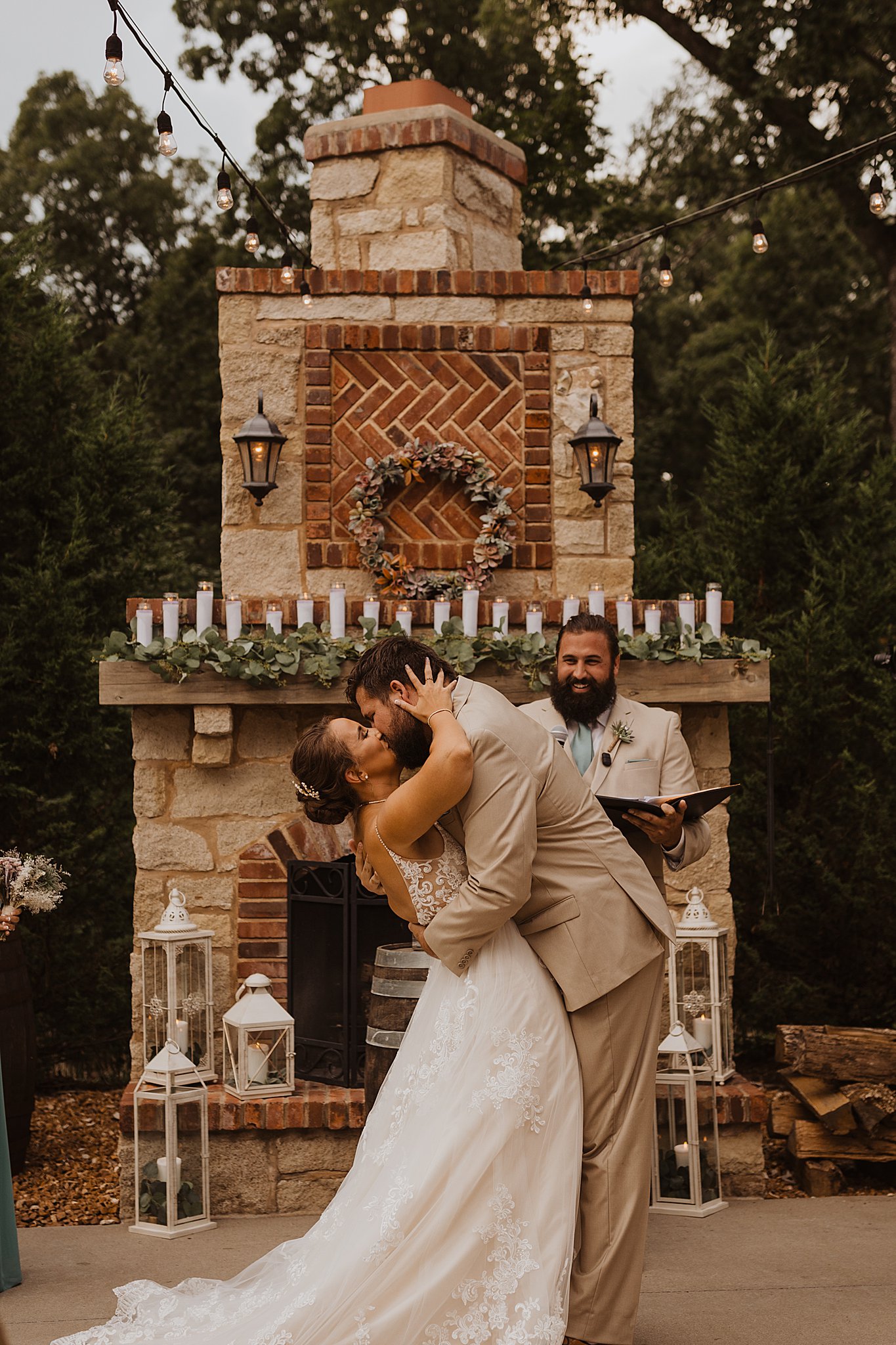 Silver Oaks Chateau Outdoor Wedding Ceremony | First Kiss