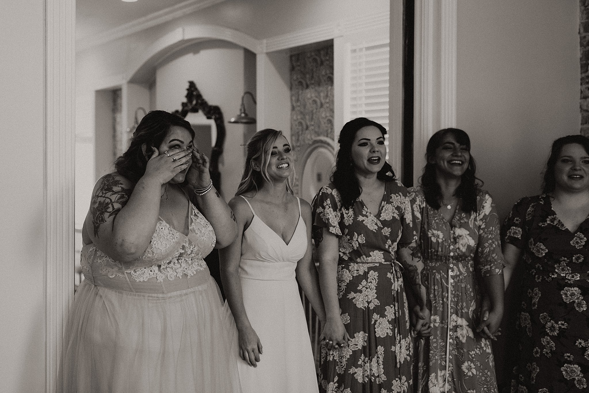 Alton, IL Wedding Photos | Bridesmaids First Look
