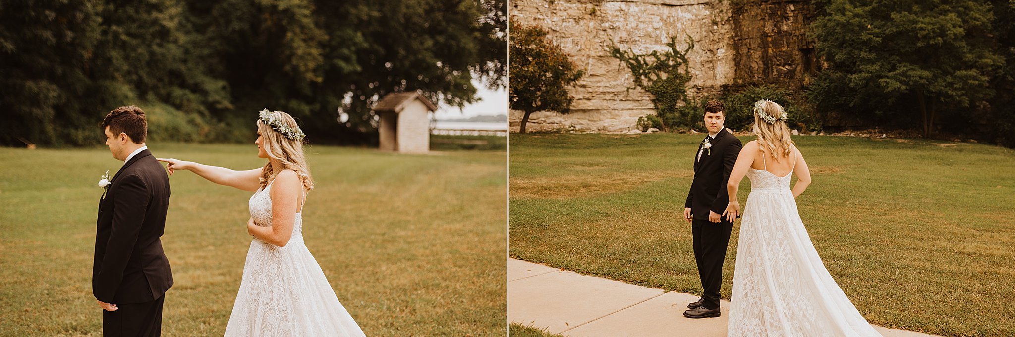 Alton, IL Wedding Photos | Bride and Groom First Look