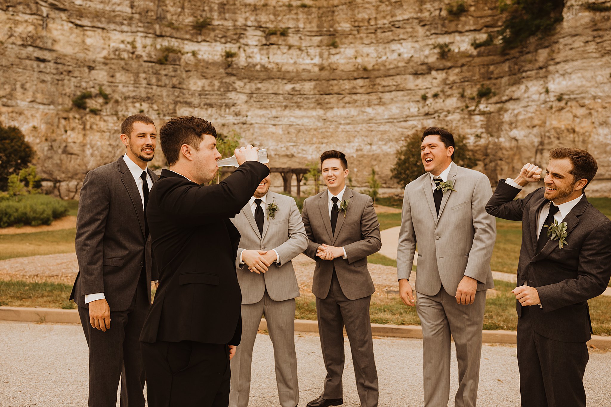 Mismatched Groomsmen Suits | Alton, IL Wedding Photos