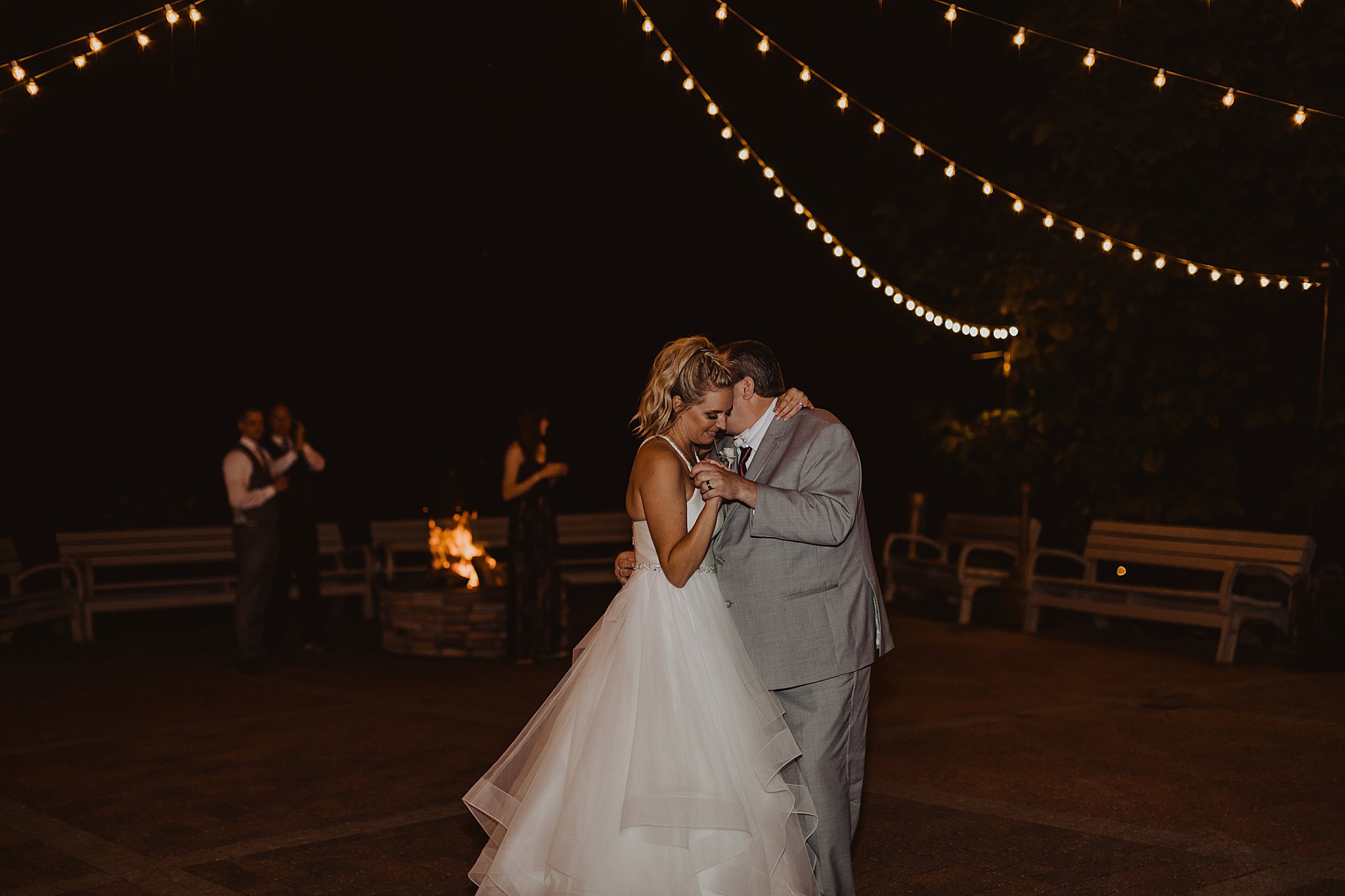 Bride and Groom First Dance under the stars in St. Louis.