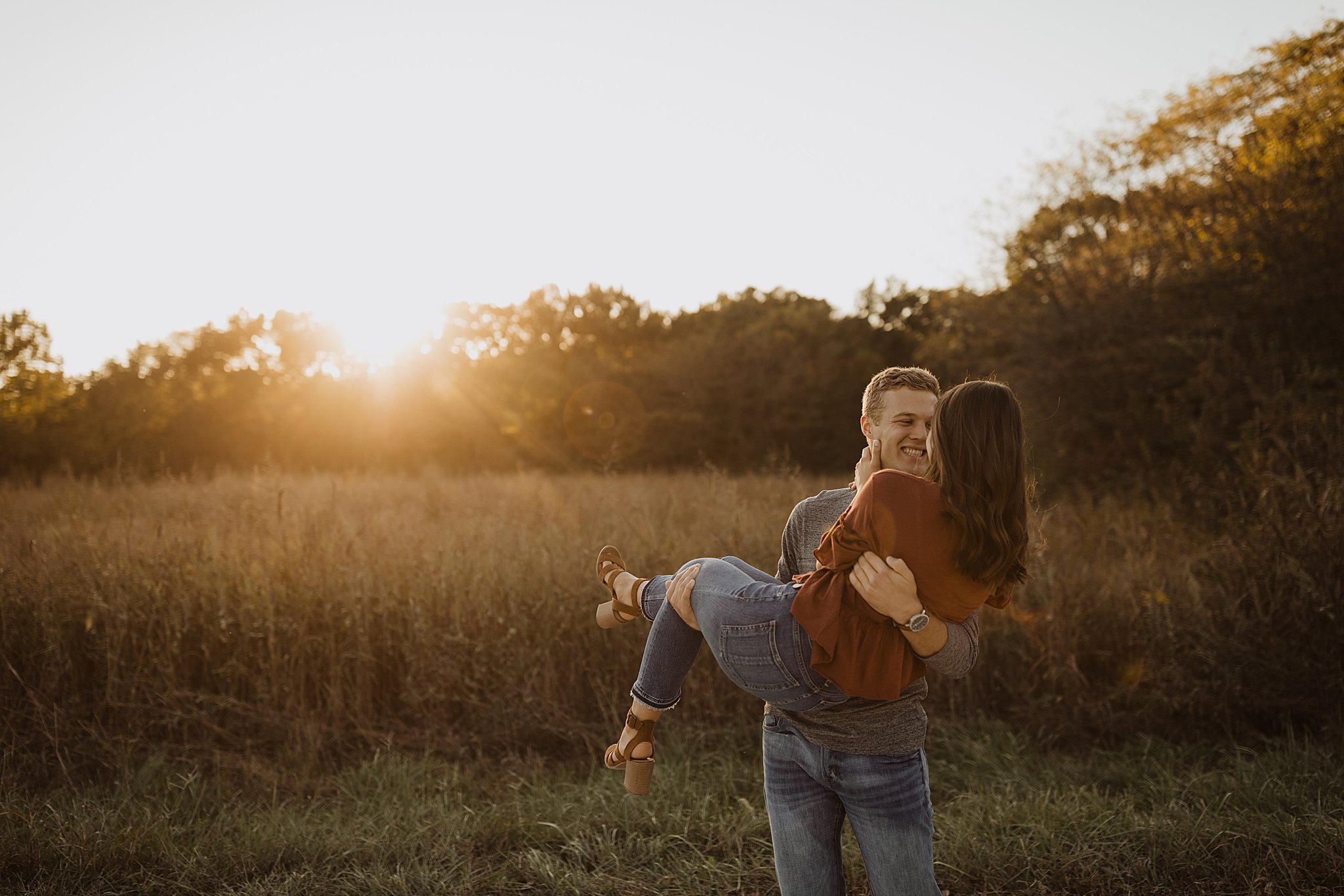 STL Engagement Pictures at Sunset