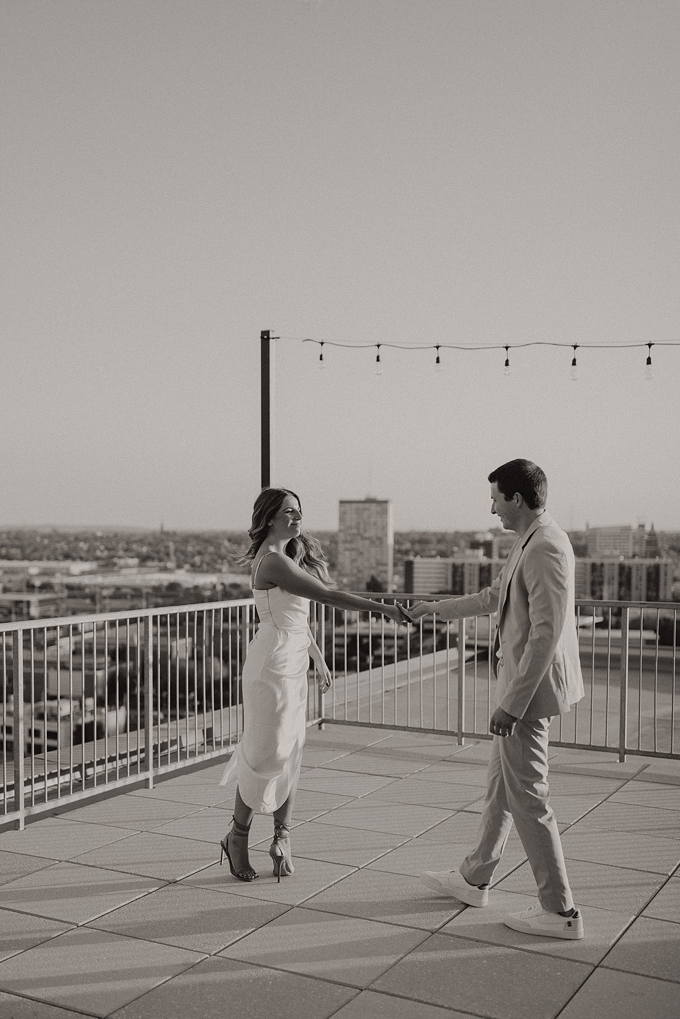 Rooftop Engagement Photos in St. Louis