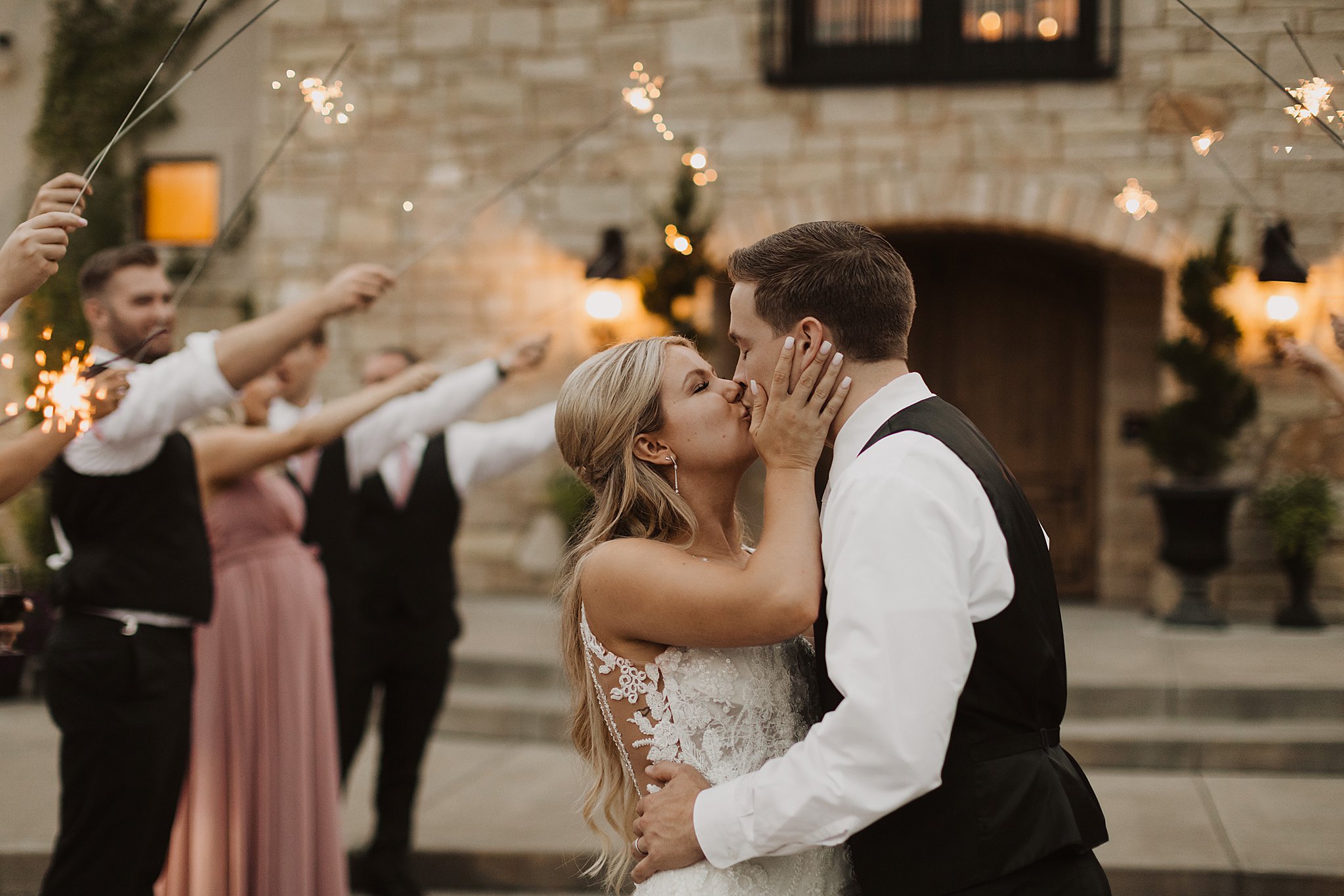 St. Louis Wedding Photographer | Sparkler Exit