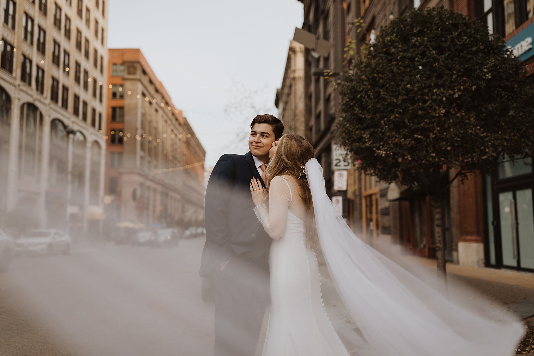 Downtown STL Bride and Groom Photos