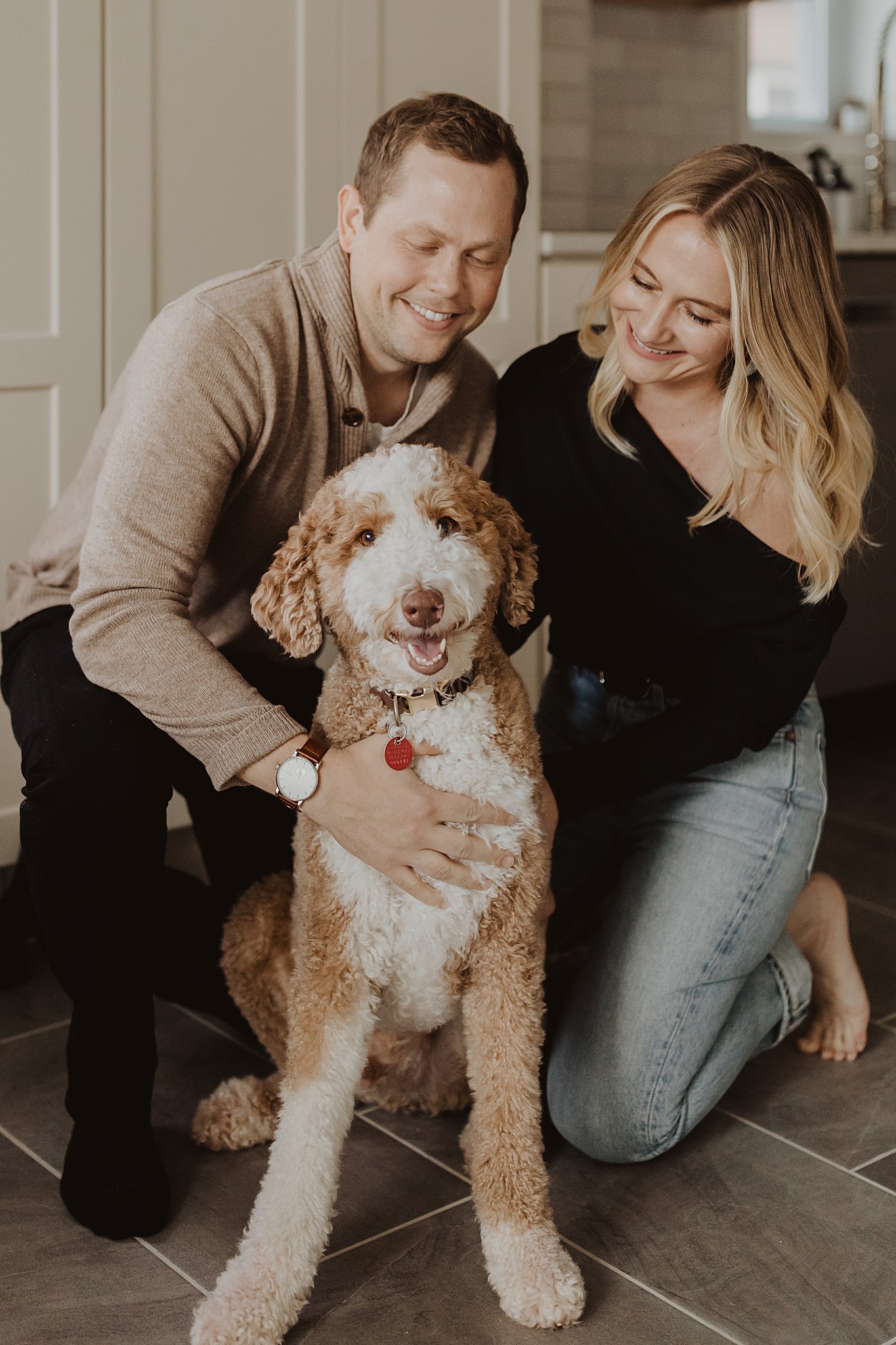 Cozy In-Home Engagement Session | St. Louis Photographer