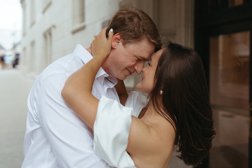 Modern Engagement Photos, Stylish and Chic Engagement Session, Candid Engagement Photos, St. Louis Wedding Photographer, Kansas City Wedding Photographer, Engagement Session Inspiration, Romantic Engagement Photos, Downtown Kansas City Engagement Photos, City Engagement Photos, Cinematic Engagement Pictures, San Diego Wedding Photographer, Santa Barbara Wedding Photographer, STL Wedding Photographer | @abbyrosephoto_