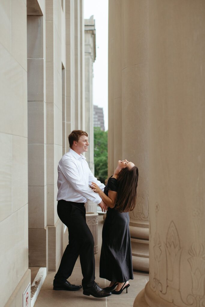 Modern Engagement Photos, Stylish and Chic Engagement Session, Candid Engagement Photos, St. Louis Wedding Photographer, Kansas City Wedding Photographer, Engagement Session Inspiration, Romantic Engagement Photos, Downtown Kansas City Engagement Photos, City Engagement Photos, Cinematic Engagement Pictures, San Diego Wedding Photographer, Santa Barbara Wedding Photographer, STL Wedding Photographer | @abbyrosephoto_