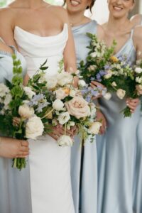Wedding portraits at the Muny in Forest Park before a St. Louis Art Museum wedding on a rainy day.