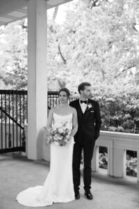 Wedding portraits at the Muny in Forest Park before a St. Louis Art Museum wedding on a rainy day.