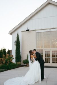 romantic sunset wedding portraits of Shannon and Jon at Westwind Hills St Louis